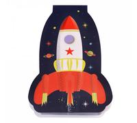Bloc-notes autocollantes fusée spatiale enfant Rex London Bleu 14,5x9,2x1,1 cm