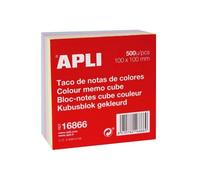 Apli 16866 Lot de 500 notes collées Papier Couleurs Pastel 100 x 100 mm