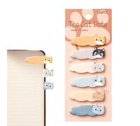 Bloc-notes de chat - 180 feuilles de papier adhésif pour utilisation en papeterie et bureau - Notes adhésives amusantes de chats - Pour femmes, étudiants, , filles, enseignants, petits, école,