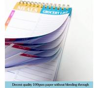 Bloc-notes de planificateur de repas | 5,6 x 8,5 pouces 90 pages Bloc-notes de planification de repas hebdomadaire pour une planification hebdomadaire et quotidienne organisée Papetier