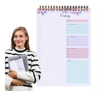 Bloc-notes de planification quotidienne | 52 feuilles de listes - Planificateur portable, liste de contrôle, carnet de notes, carnet de notes robuste pour l'école