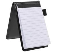 Bloc-Notes D'écriture - Couverture En Cuir Pu Noir, Portable, Idéal Pour Les Notes, La Planification Et La Gestion De Projet, 14 X 8,7 Cm