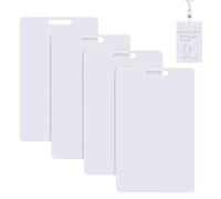 Bloc-notes effaçable - Lot de 4 mini tableaux blancs verticaux | Bloc-notes effaçables de poche pour infirmière, médecin, enseignant, étudiant, assistant, gestionnaire, bureau, hôtel, école, salon