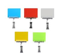 Bloc-Notes en Silicone Réutilisable 10.5cm - Tableau Blanc de Poche Effaçable, Cahier d’Écriture Portable pour Bureau, Enseignants, Personnel Médical - 5 Pièces