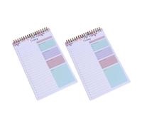 Bloc-notes en spirale, 2 pièces, planificateur hebdomadaire, planificateur quotidien, bloc-notes de planification, papeterie, carnet de gestion