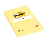 Bloc-notes jaune uni Post-It 102 x 152 mm - bloc de 100 feuilles