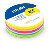 MILAN® Bloc de 250 notes adhésives amovibles rondes, couleurs fluo Ø 67 mm