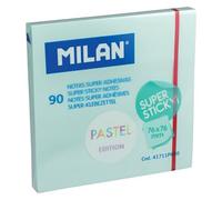 Bloc,Notes Super Adhésives Bleu Pastel 76 X 76 Mm 90 Pcs