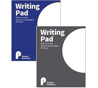 Bloc-notes Uni avec guide de ligne de qualité supérieure 60 feuilles 80 g/m² A4 bleu