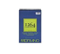 Honsell 19100646 Fabriano Disegno Bloc à dessin à spirale 1264 180 g/m² Format A4 50 feuilles de papier blanc naturel satiné à grain moyen sans acide pour toutes les techniques à sec
