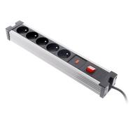 - Bloc parafoudre 5x16A avec interrupteur - Noir