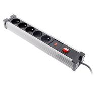 Zenitech Parafoudre 5 prises 10/16A avec interrupteur Chrome