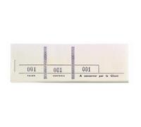 Bloc passe-partout 100 feuillets numérotés de 3 volets - Format 4,8x15 cm - Blanc