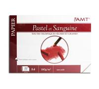 Bloc Pastel Et Sanguine - A4 - 20 Feuilles - 180g/M2- Amt