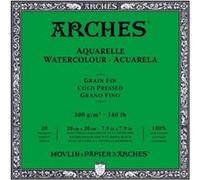 Arches Bloc 20 Feuilles 20x20 300g Grain Fin Blanc Naturel
