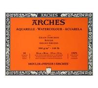 Bloc - Peinture aquarelle - 26x36cm - 300g - 20 feuilles - Grain torchon - Arches