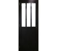 Bloc Porte Atelier Noir H204 x L83 cm Côte Tableau P.Droit