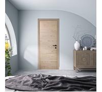 Bloc porte avec huisserie réversible et ajustable - OPTIMUM - Premium - Noisette - H 204 x Ep 4,4 x L 83 cm
