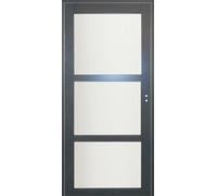 Bloc Porte Blakeria Gris Anthr Vitrée H204 x L83 cm Côte Tableau P.Gauche