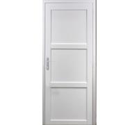 Bloc Porte Korya Blanc 3 panneaux H204 x L83 cm Côte Tableau P.Droit
