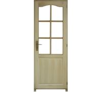 Bloc Porte Paulownia 6 vitrages (NON FOURNIS) H204 x L83 cm Côte Tableau P.Gauche