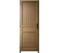 Bloc porte plaque Chene traverse Droite L73 cm Poussant Droit