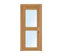 Bloc-porte PREMIUM Classic 2 carreaux, H.204 x l.83 cm, aspect chêne naturel - Reivilo