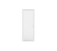 Bloc porte réversible en aluminium et verre trempé dépoli - H204 x L73 cm - Blanc - LOXTON