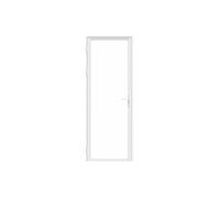 Bloc porte réversible en aluminium et verre trempé - H204 x L73 cm - Blanc - LOXTON