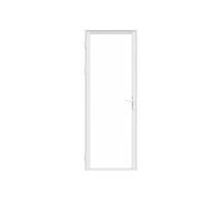 Bloc porte réversible en aluminium et verre trempé - H204 x L83 cm - Blanc - LOXTON