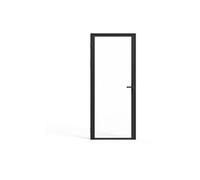 Bloc porte réversible en aluminium et verre trempé - H204 x L93 cm - Noir - LOXTON