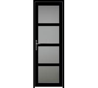 Bloc Porte Telia Noir Vitrée H204 x L73 cm Côte Tableau P.Droit