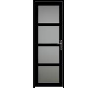 Bloc Porte Telia Noir Vitrée H204 x L83 cm Côte Tableau P.Gauche