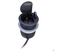 Bloc prise encastrable + clapet + port USB-C - Noir - Otio
