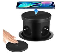 Bloc Prise Encastrable Plan de Travail Multiprise Encastrable, Prise de Table Escamotable 3 Prises avec 1 USB C 1 USB A - Prise