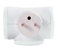 Bloc prise Triplite 3x16A - WATT&CO - Blanc - Tête rotative 180° - 3 prises - Intérieur