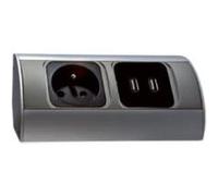 Bloc prises cuisine avec 2 prises usb pour charger vos appareils - orno G