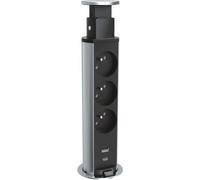 TOWER 60 INCARA Ø60MM 3 PRISES 2P+T + 1 CHARGEUR USB TYPE-A + TYPE-C