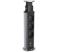 Bloc prises escamotable - 3 prises et chargeur USB - INCARA? Tower 60 LEGRAND