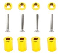 Bloc rehausseur de capot de voiture en alliage d'aluminium 6 mm de hauteur - Kit de refroidissement noir (doré)