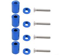 Bloc rehausseur de capot de voiture en alliage d'aluminium 6 mm de hauteur - Kit de refroidissement noir (bleu)