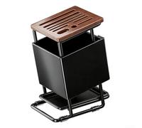 Bloc sans couteaux, support coulissant pour couteaux de cuisine, support de rangement multifonction avec tiroir coulissant pour outils de coupe, support gain de place pour couteaux de boucher (noir)