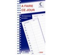 ELVE Bloc spiralé '120 programmes - A faire ce jour' 29,7x14 cm