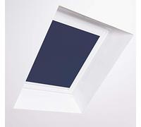 Bloc Stores pour fenêtre de Toit Velux Cadre en Aluminium Blanc Bleu Marine Occultant UK8