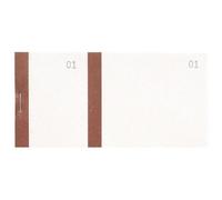 Bloc vendeur à bande couleur 100 feuillets double numérotage - Format 6 ,6x13,5 cm - Bistre