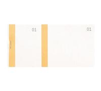 Bloc vendeur à bande couleur 100 feuillets double numérotage - Format 6,6x13,5 cm - Orange