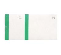 Bloc vendeur à bande couleur 100 feuillets double numérotage - Format 6,6x13,5 cm - Vert
