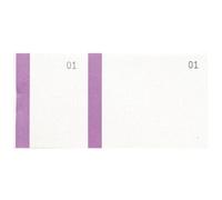 Bloc vendeur à bande couleur 100 feuillets double numérotage - Format 6,6x13,5 cm - Violet