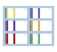 Lot de 10 blocs de 100 tickets vendeurs double numérotage - couleurs assorties - Exacompta - 6,6 x 13,5 cm