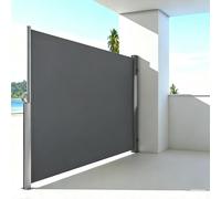 Blocage Du Séparateur De Confidentialité Extérieur, Pare-vent Rétractable | Auvent De Protection Autoportant, Avec Support Métallique Robuste, For Piscine(Dark Gray,1.8x3m/6x10ft)